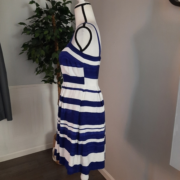 LOFT fully lined striped fit n flare 2 - Picture 2 of 10